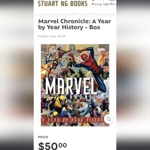 MARVEL CRONICLE A YEAR BY YEAR HISTORY BOX NIP